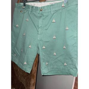 Ralph Lauren & Co Mens Sz 35 Nautical Sailboat Shorts Preppy Chino Cotton